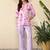 lavender rayon blend floral printed coord sets