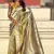 Mustard silk blend saree with blouse