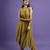 Mustard georegette embroidered kurta with pant