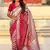 Pink silk blend saree with blouse