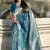 Skyblue silk blend saree with blouse