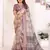 Lavender  soft tissue silk floral digital printed saree with zari jacquard weaving border