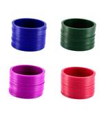 multicolor ,plain,bangle combo