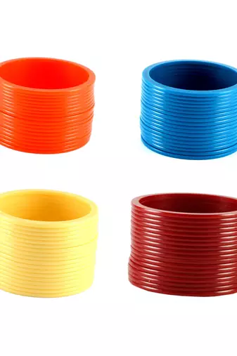 multicolor ,plain,bangle combo