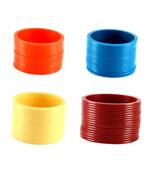 multicolor ,plain,bangle combo