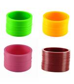 multicolor ,plain,bangle combo
