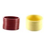 multicolor plain bangle combo