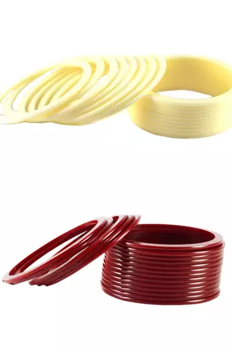 multicolor plain bangle combo