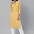 Hand embroidered mustard georgette lucknowi chikankari straight kurta with palazzo
