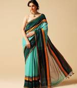 Multicolor hand woven cotton saree