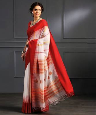 Multicolor hand woven cotton saree 5