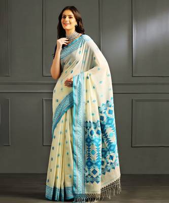 Multicolor hand woven cotton saree 2