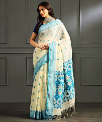 Multicolor hand woven cotton saree 4