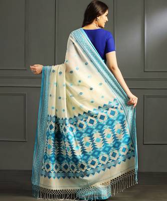 Multicolor hand woven cotton saree 5
