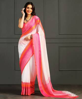 Multicolor hand woven cotton saree 1