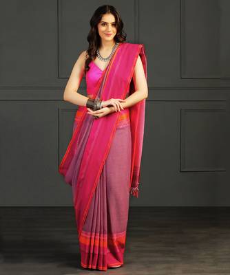 Multicolor hand woven cotton saree 1