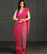 Multicolor hand woven cotton saree