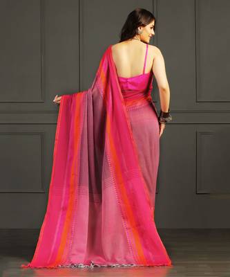 Multicolor hand woven cotton saree 4