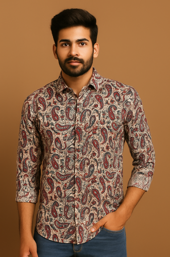 Full sleeves cotton shirt for men