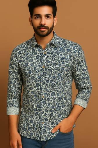 Full sleeves cotton shirt for men