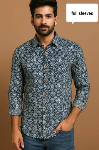 Full sleeves cotton shirt for men