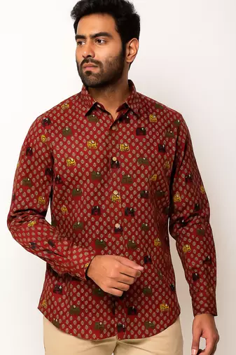 Full sleeves cotton shirt for men