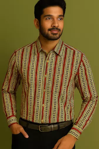 Full sleeves cotton shirt for men