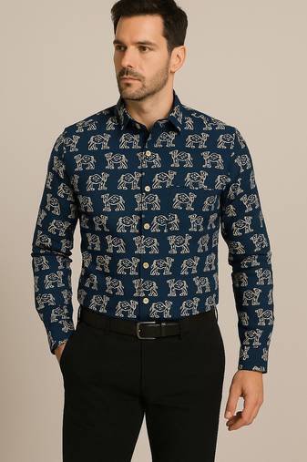 Full sleeves cotton shirt for men