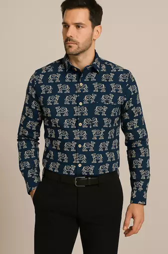 Full sleeves cotton shirt for men