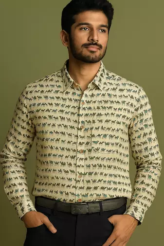 Full sleeves cotton shirt for men