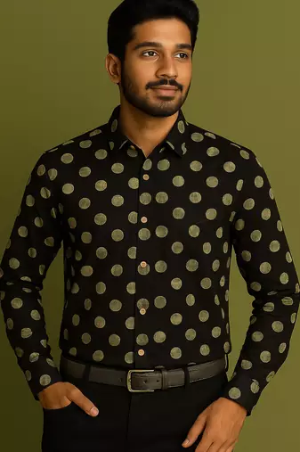 Full sleeves cotton shirt for men