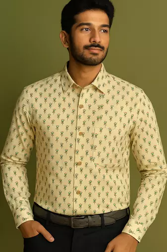Full sleeves cotton shirt for men
