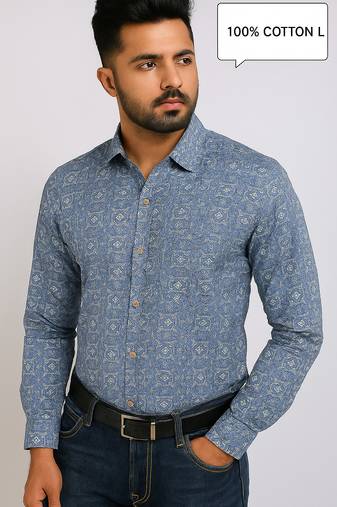 Full sleeves cotton shirt for men