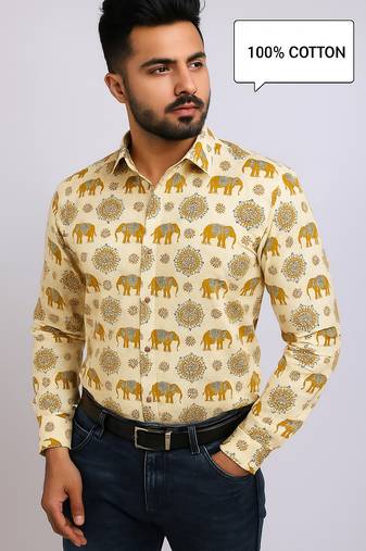 Full sleeves cotton shirt for men