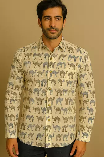 Full sleeves cotton shirt for men