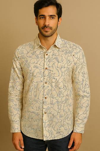 Full sleeves cotton shirt for men