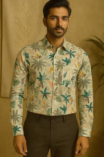 Full sleeves cotton shirt for men