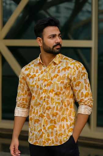 Full sleeves cotton shirt for men