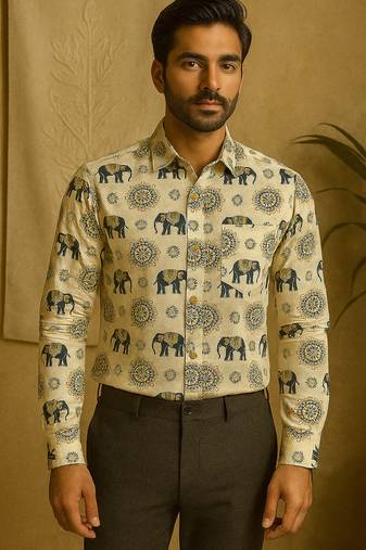Full sleeves cotton shirt for men