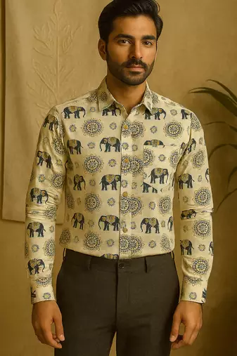 Full sleeves cotton shirt for men