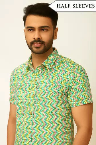 Half sleeves cotton shirt for men