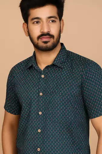 Half sleeves cotton shirt for men
