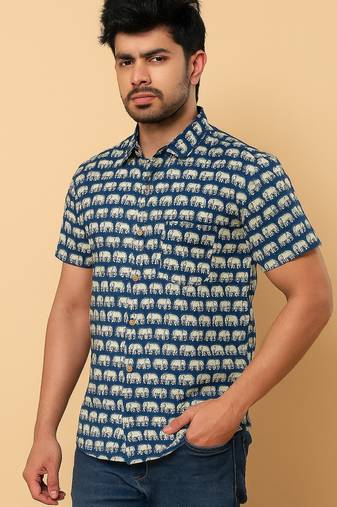 Half sleeves cotton shirt for men