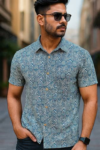 Half sleeves cotton shirt for men
