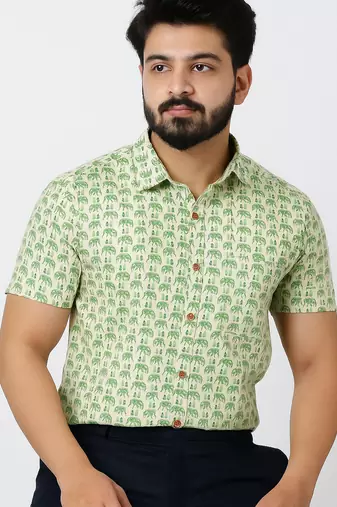 Half sleeves cotton shirt for men