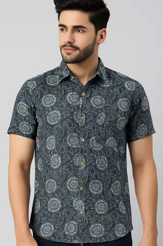 Half sleeves cotton shirt for men