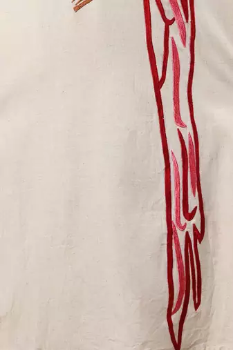Off white colour with emboidery with khadi cotton stitch for women