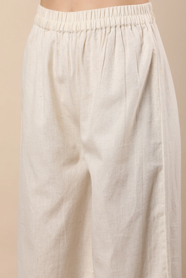 Off white colour with emboidery with khadi cotton stitch for women 5