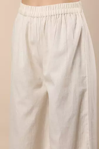 Off white colour with emboidery with khadi cotton stitch for women