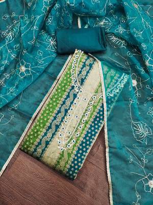 Women's multi handwork dress material 1
